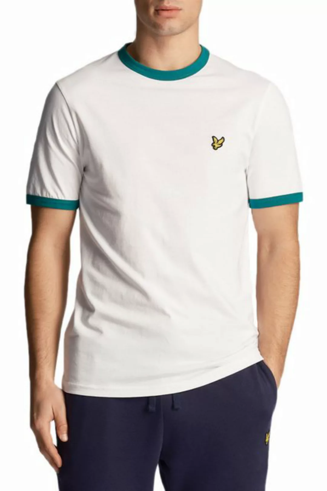 Lyle & Scott T-Shirt Mit Kontrastierender Zierleiste günstig online kaufen