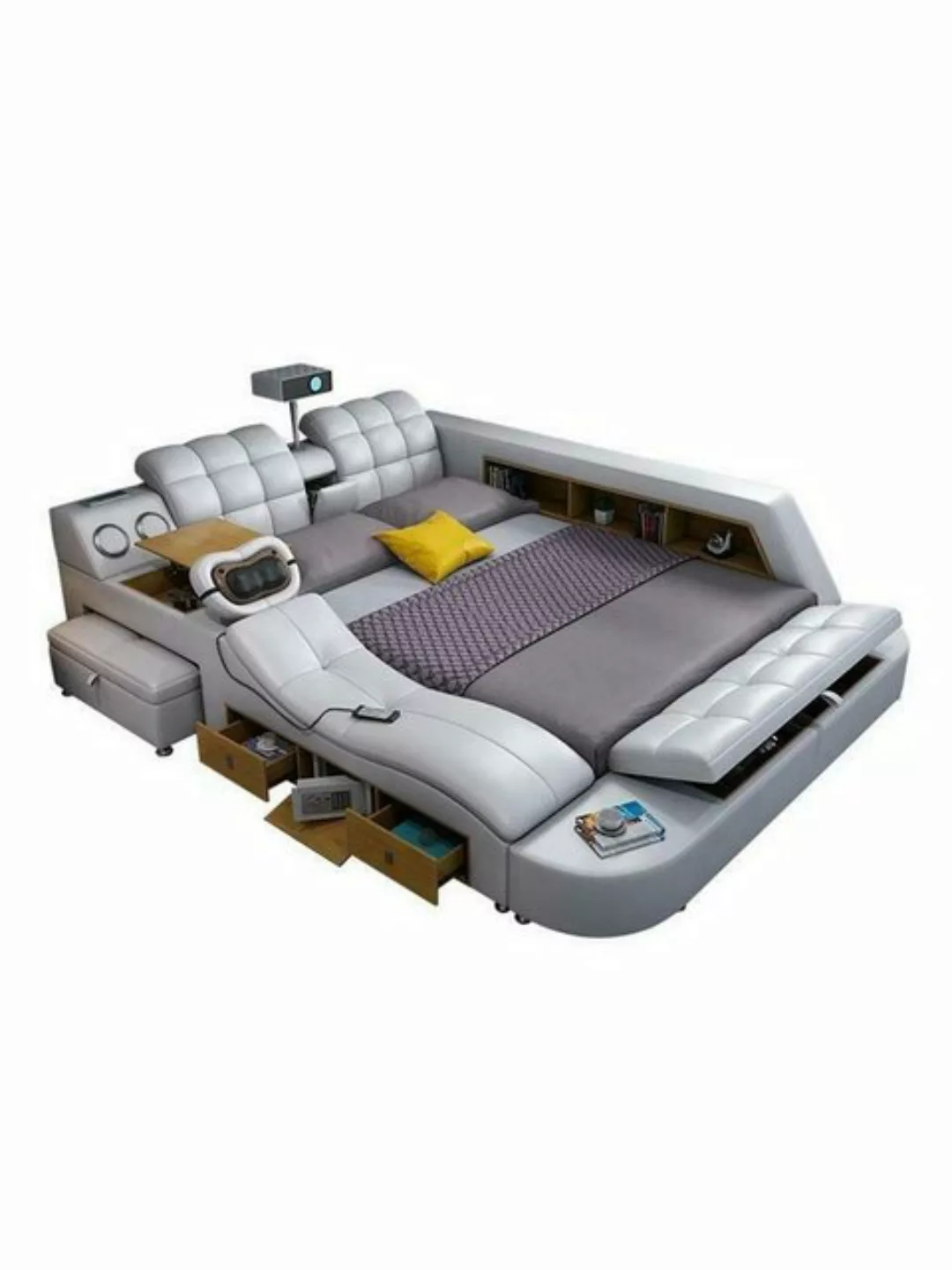 JVmoebel Bett Multifunktion Deluxe Betten Massage Bett Hotel Polster Led us günstig online kaufen