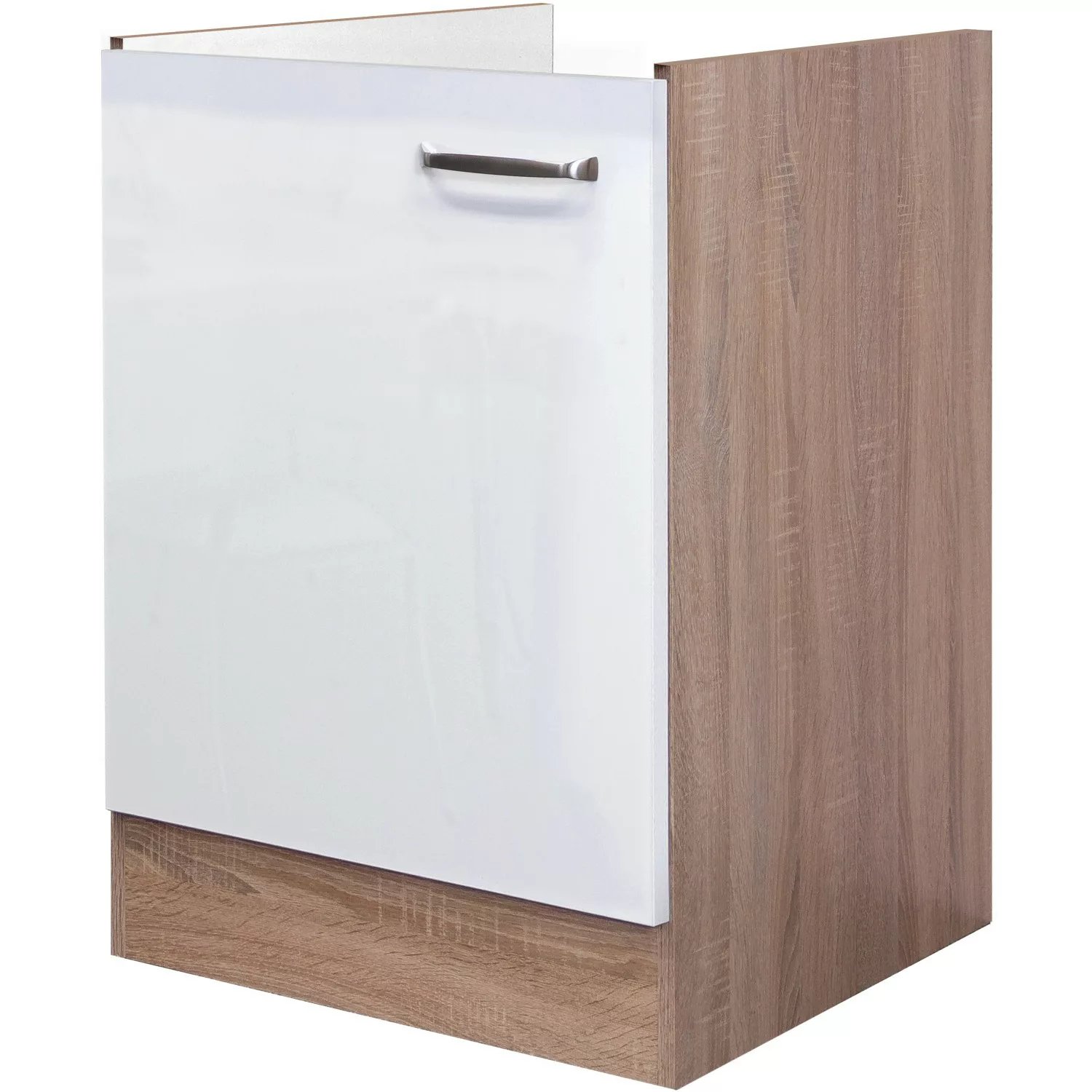 Flex-Well Exclusiv Spülenunterschrank Valero 50 cm Hochglanz Weiß-Sonoma Ei günstig online kaufen