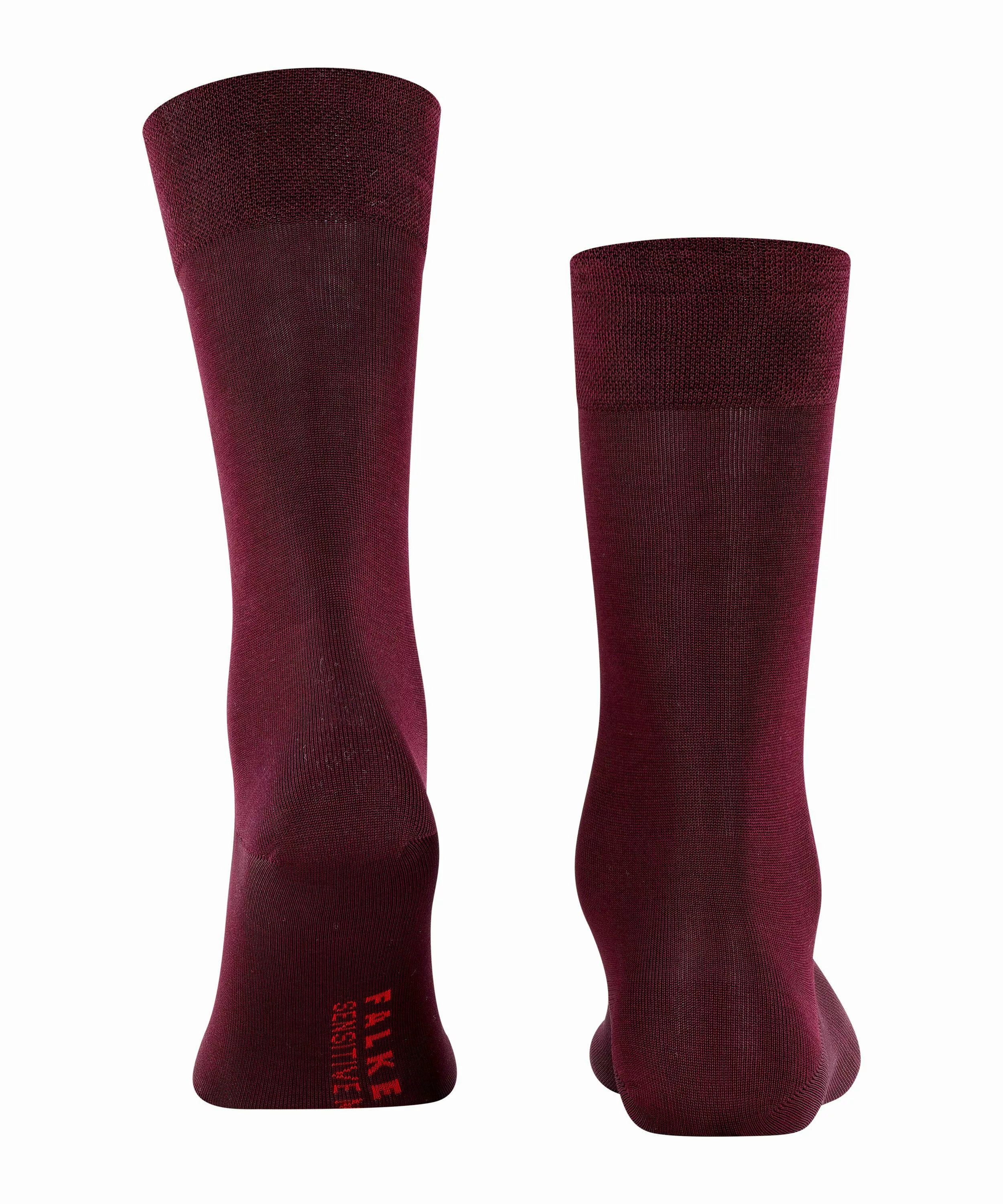 FALKE Sensitive Malaga Herren Socken, 39-42, Rot, Uni, Baumwolle, 14646-859 günstig online kaufen