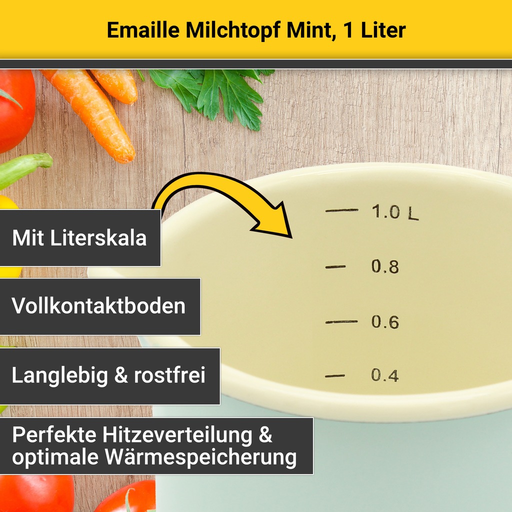 Krüger Milchtopf, Emaille, (1 tlg.) günstig online kaufen
