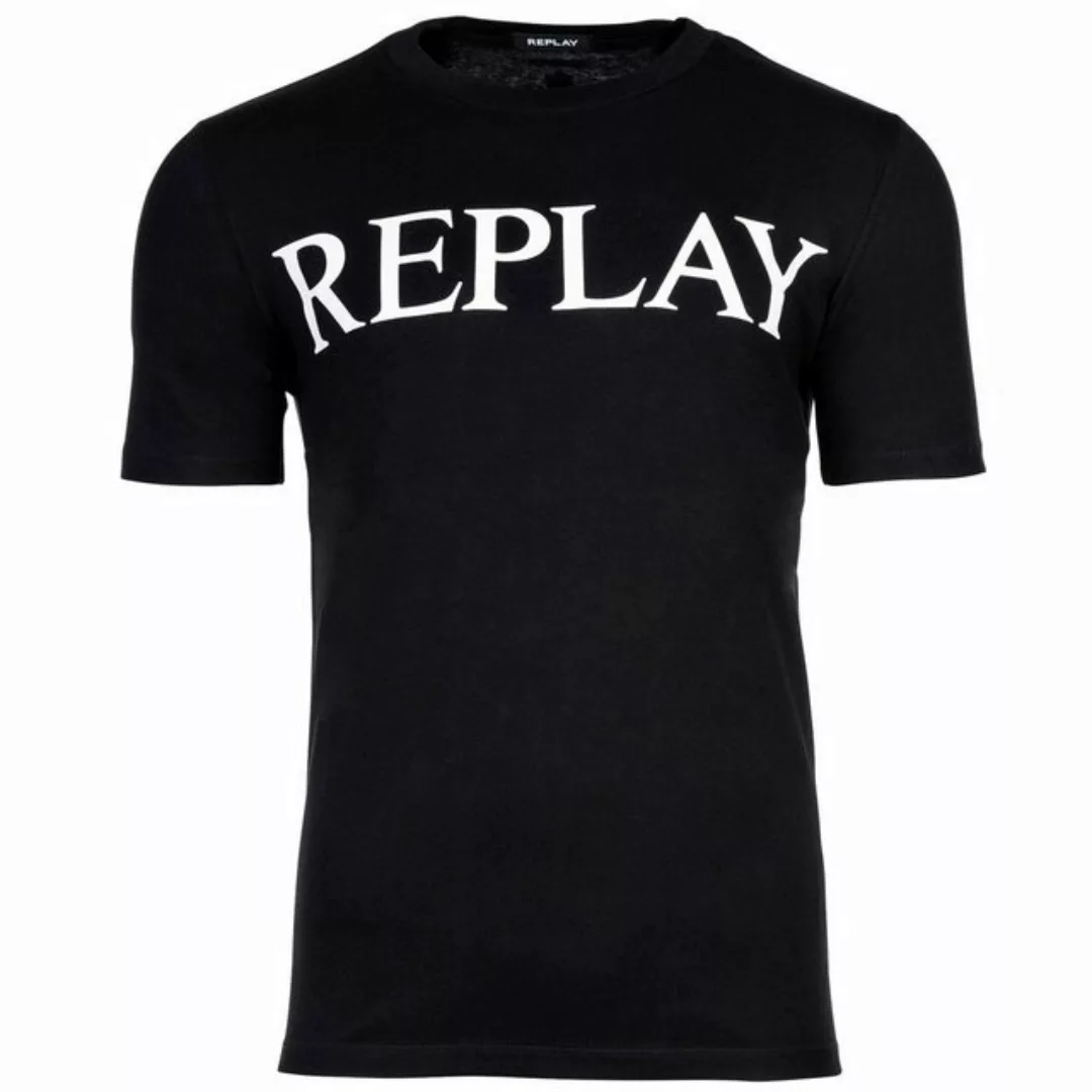 Replay T-Shirt Herren T-Shirt - 1/2-Arm, Rundhals, Logo günstig online kaufen