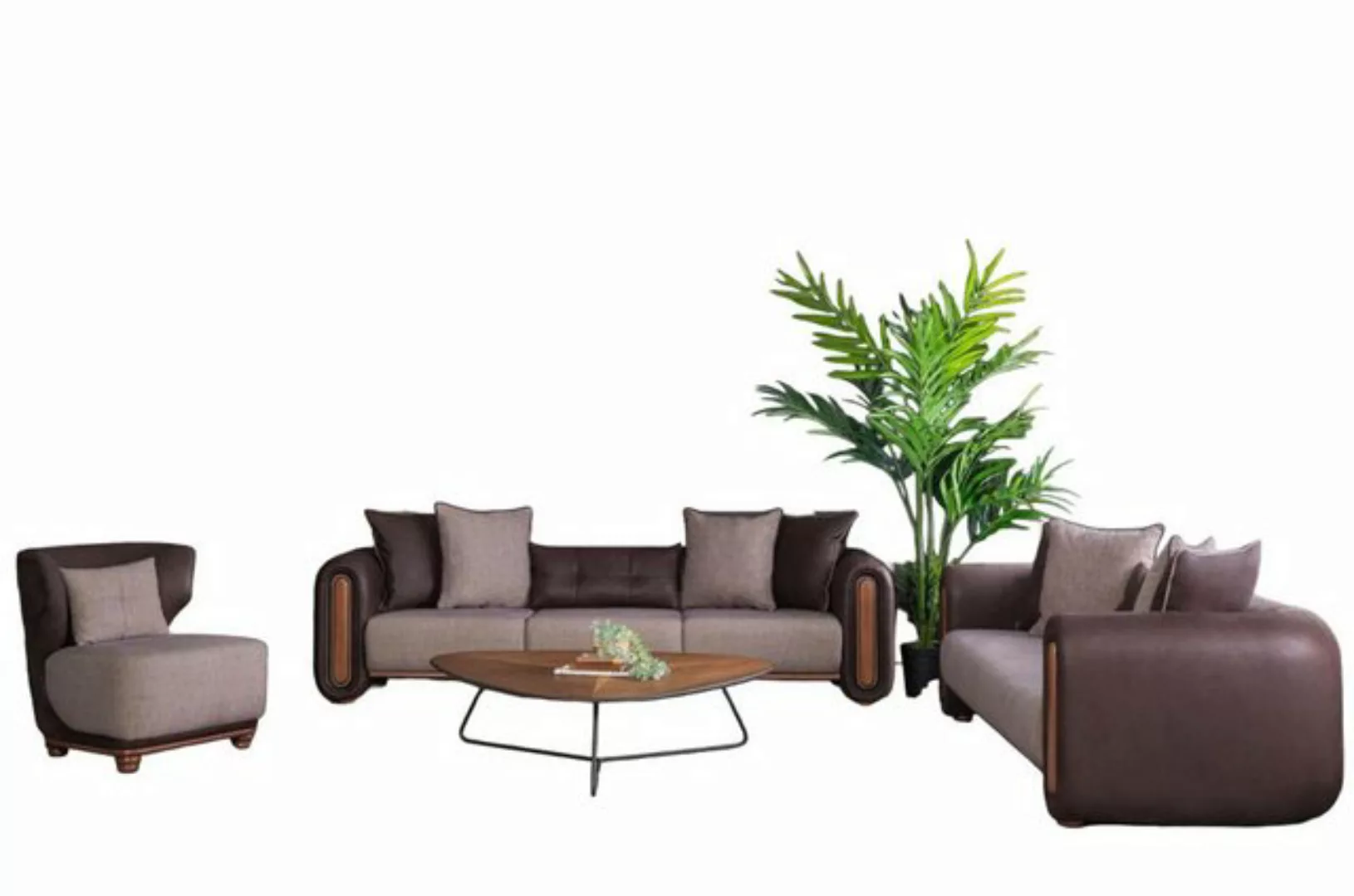 JVmoebel Sofa Luxus Sofagarnitur Couch Sets Textil Sofa Couchen Sofas Möbel günstig online kaufen