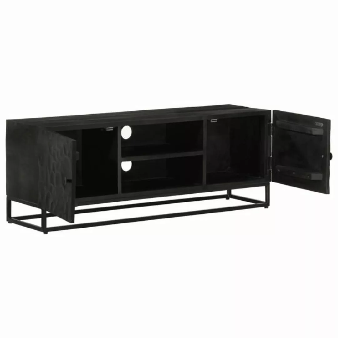 vidaXL TV-Schrank TV-Schrank Schwarz 110x30x40 cm Massivholz Mango und Eise günstig online kaufen