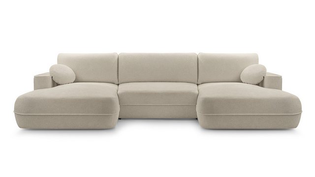 Beautysofa Ecksofa mit Schlaffunktion FIERO U, mit Schlaffunktion, Delphin- günstig online kaufen