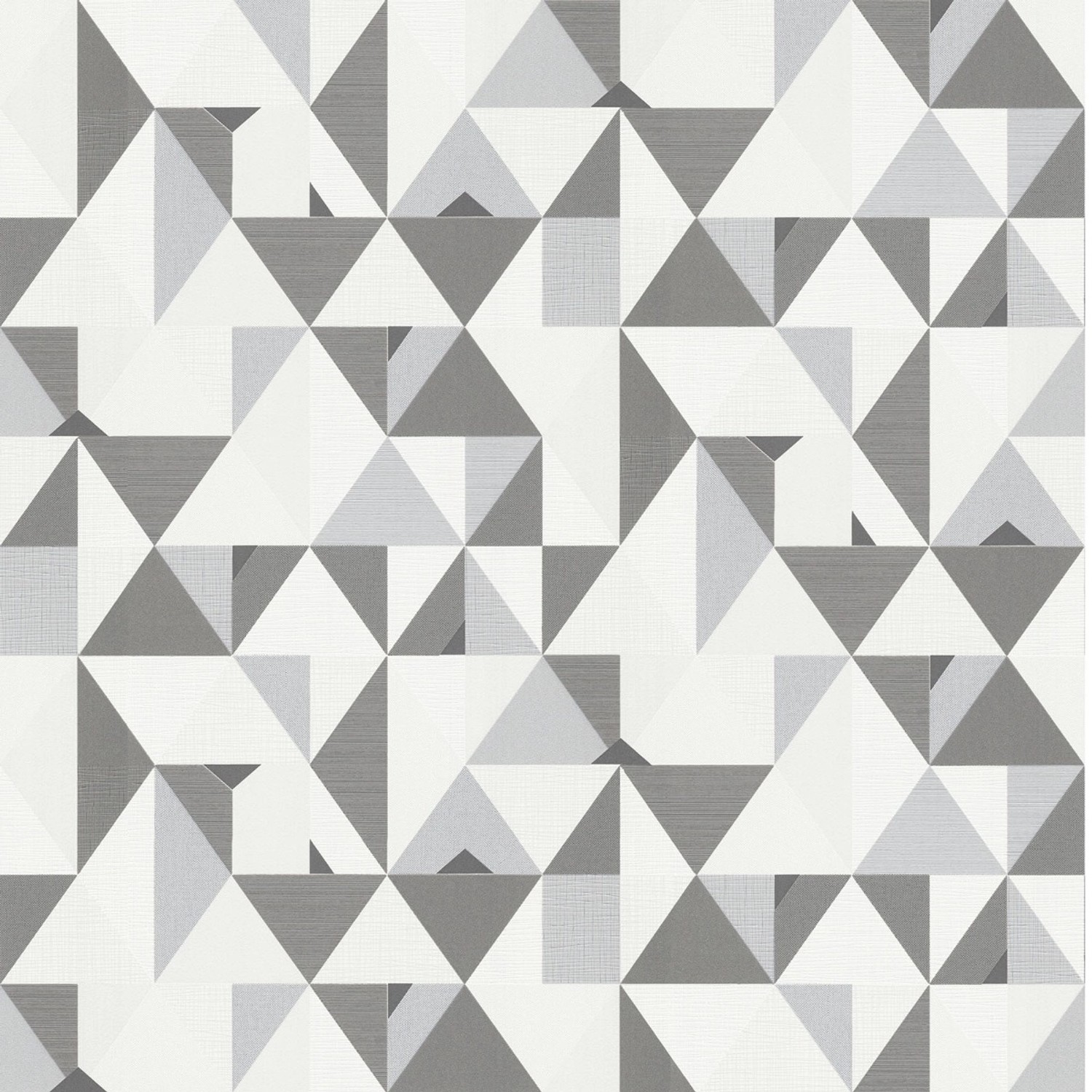 Bricoflor Vlies Mustertapete in Grau Weiß Geometrische Tapete mit Dreieck M günstig online kaufen