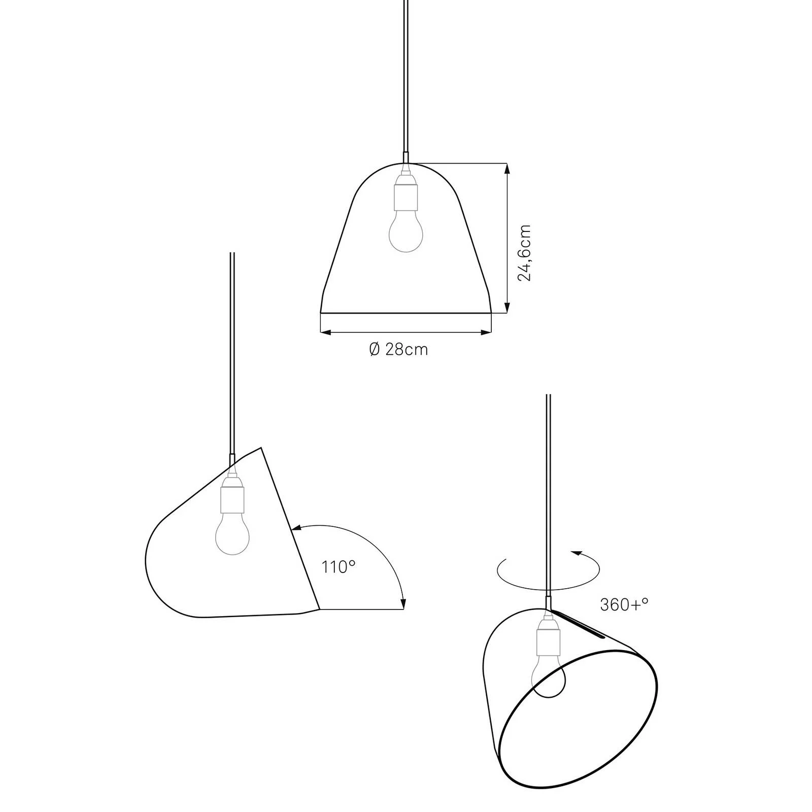 Nyta Tilt Pendelleuchte, Kabel 3m rot, weiß günstig online kaufen