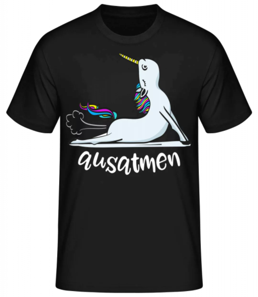 Yoga Einhorn Ausatmen · Männer Basic T-Shirt günstig online kaufen
