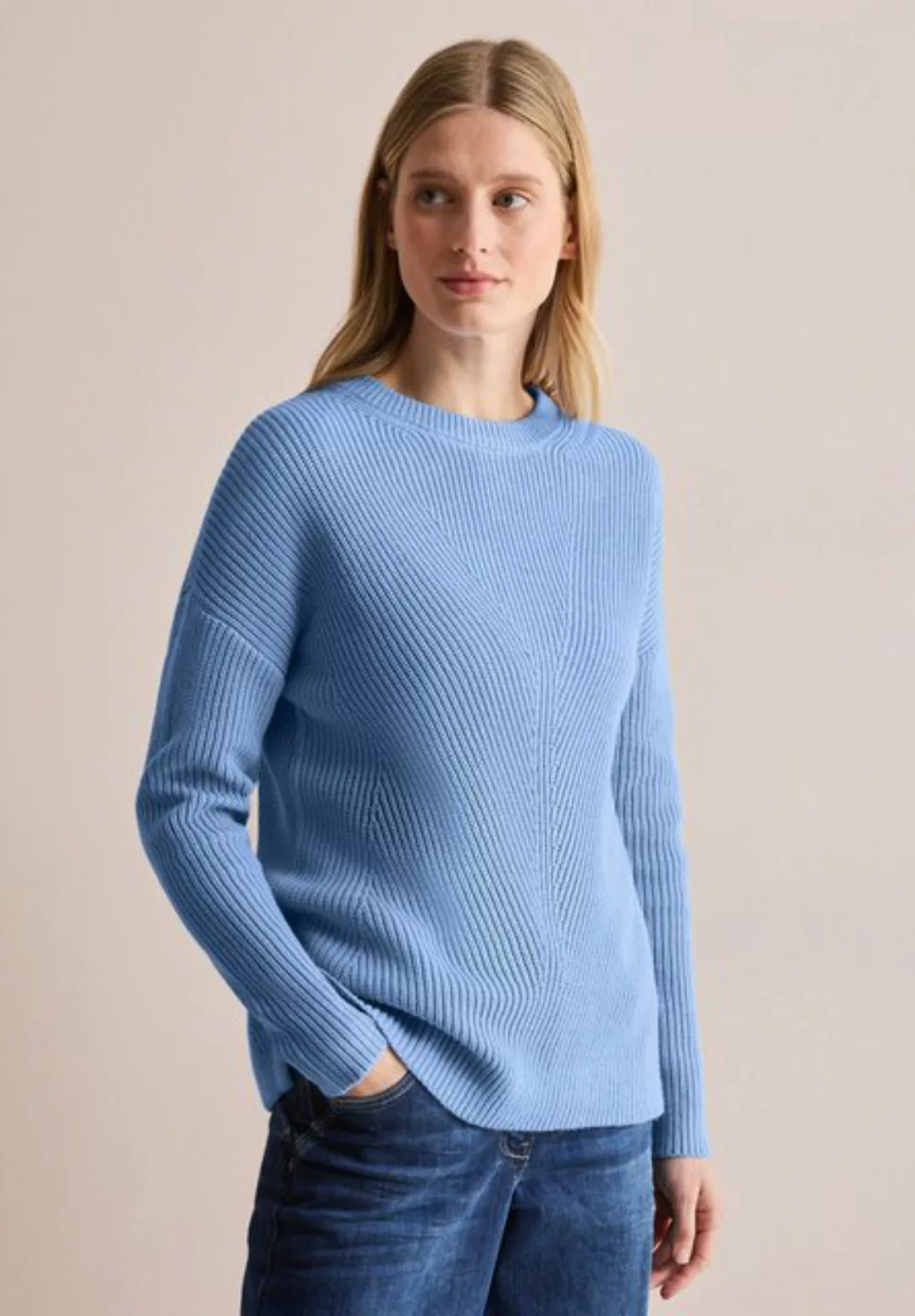 Cecil Strickpullover mit Rundhalsausschnitt günstig online kaufen