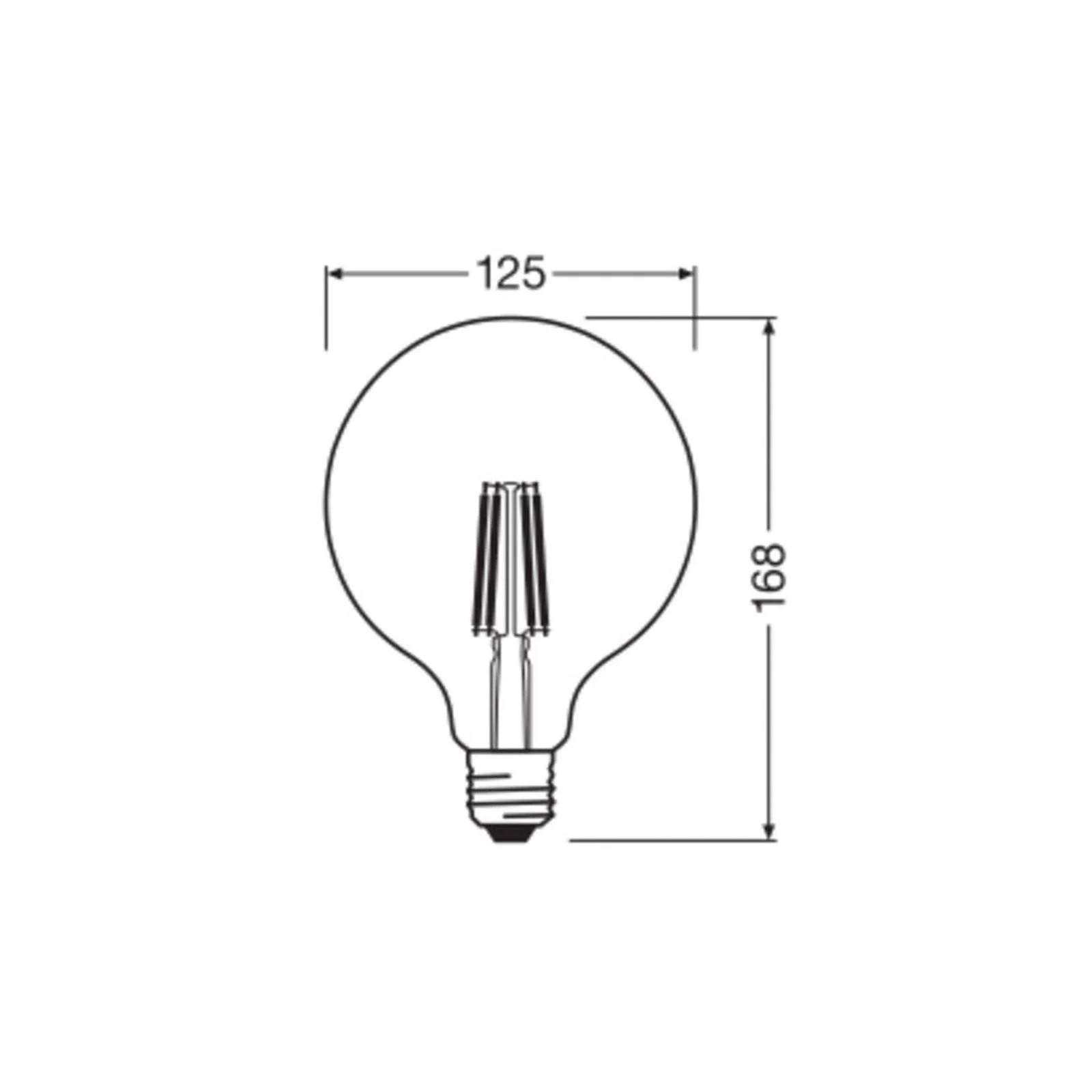 OSRAM LED-Leuchtmittel Globe G125 E27 7,2W Filament 4.000K günstig online kaufen