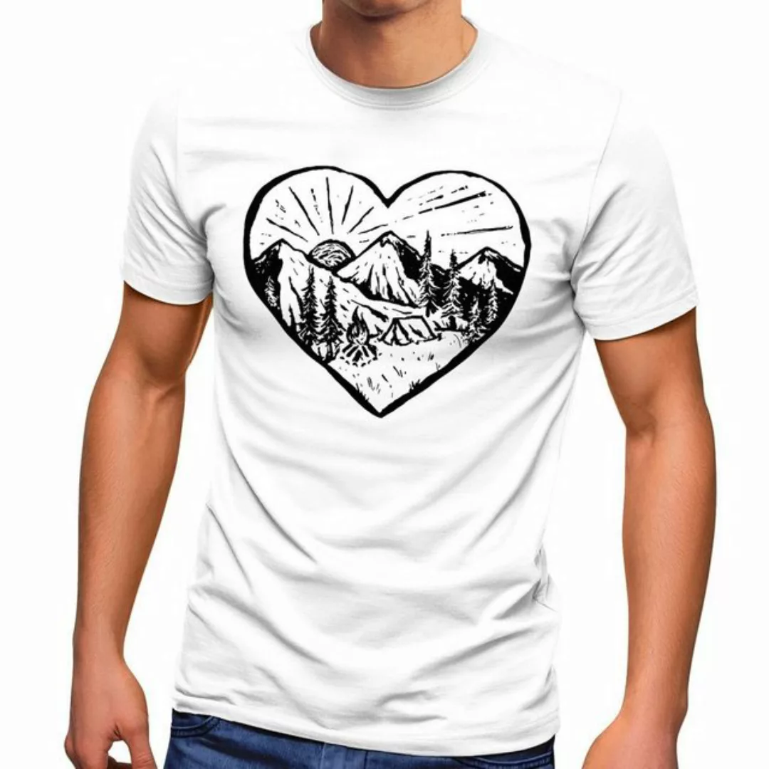 Neverless Print-Shirt Herren T-Shirt Wandern Berge Naturfreund Adventure Ca günstig online kaufen