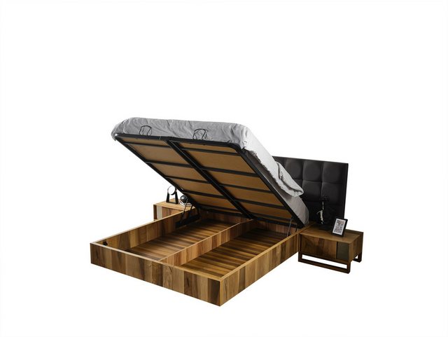 Dekorist Boxspringbett Luxuriöser Holzbettrahmen mit Lattenrost, 215x110x16 günstig online kaufen