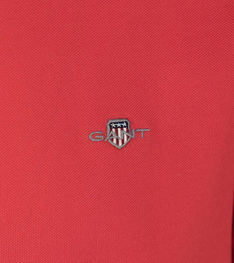 Gant Shield Regular Piqué Poloshirt Rot - Größe M günstig online kaufen