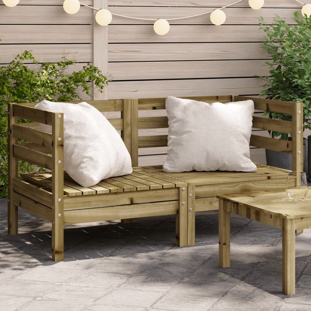 vidaXL Ecksofa Garten-Ecksofas 2 Stk. Kiefernholz Imprägniert günstig online kaufen