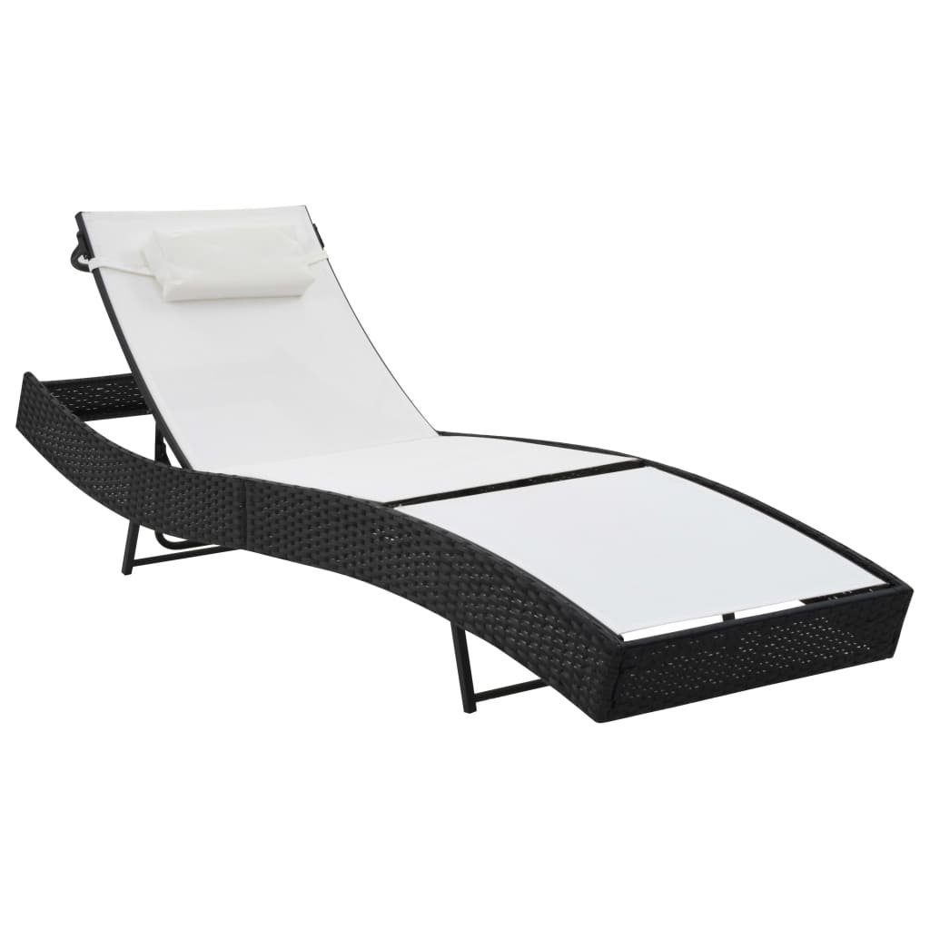 vidaXL Gartenliege Sonnenliege mit Kissen Poly-Rattan günstig online kaufen
