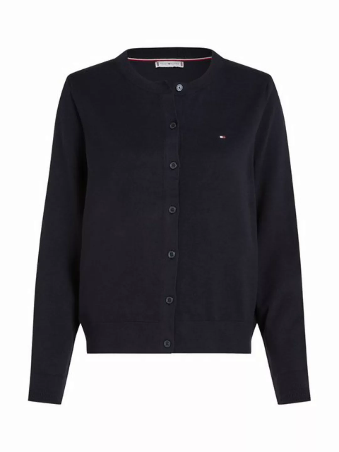 Tommy Hilfiger Cardigan CO JERSEY STITCH CARDIGAN mit Logostickerei günstig online kaufen