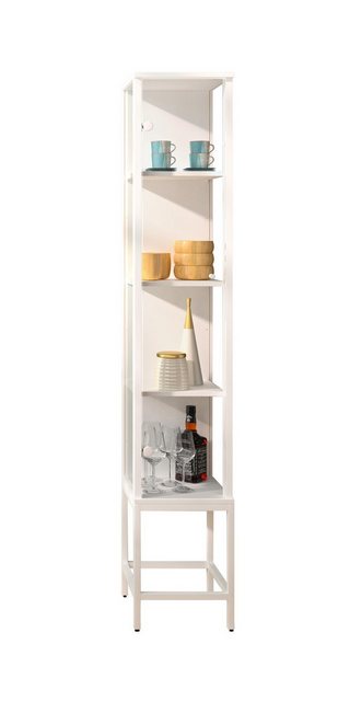 freiraum Vitrine STEP 4 Fächer, 1 Tür, in Weiß - 31,5x176x32,7cm (BxHxT) günstig online kaufen