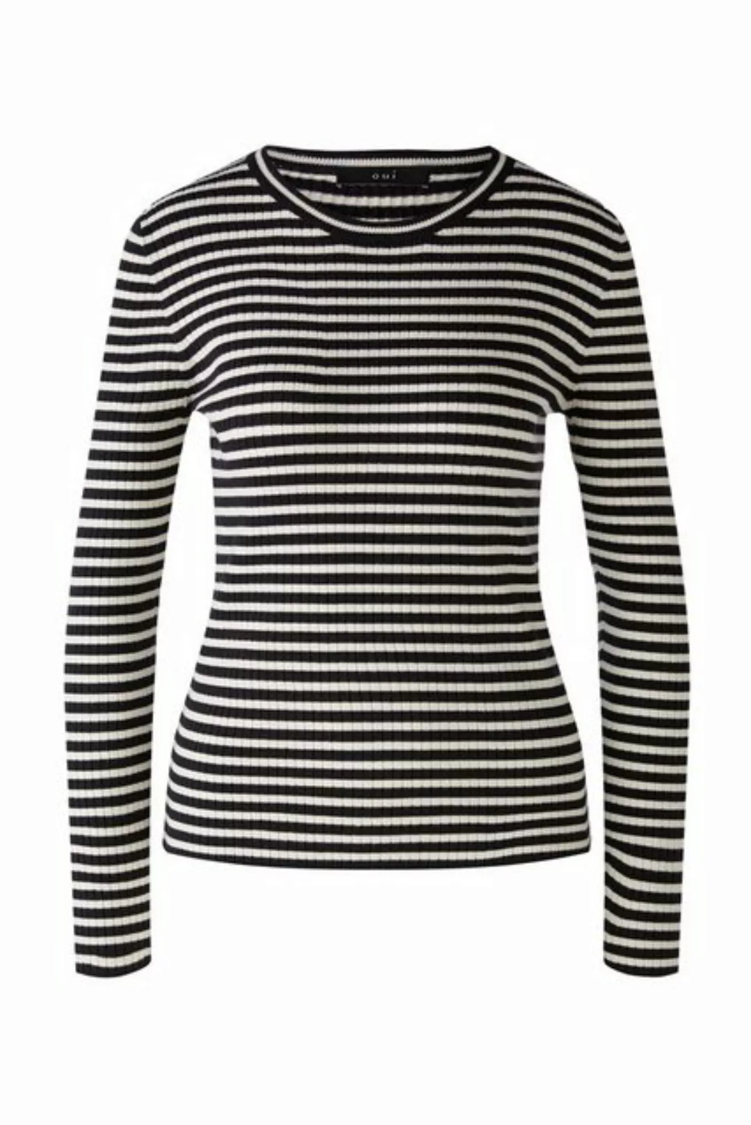 Oui Strickpullover Oui Damen Pullover in Rippe im Streifendesign 36 (1-tlg) günstig online kaufen