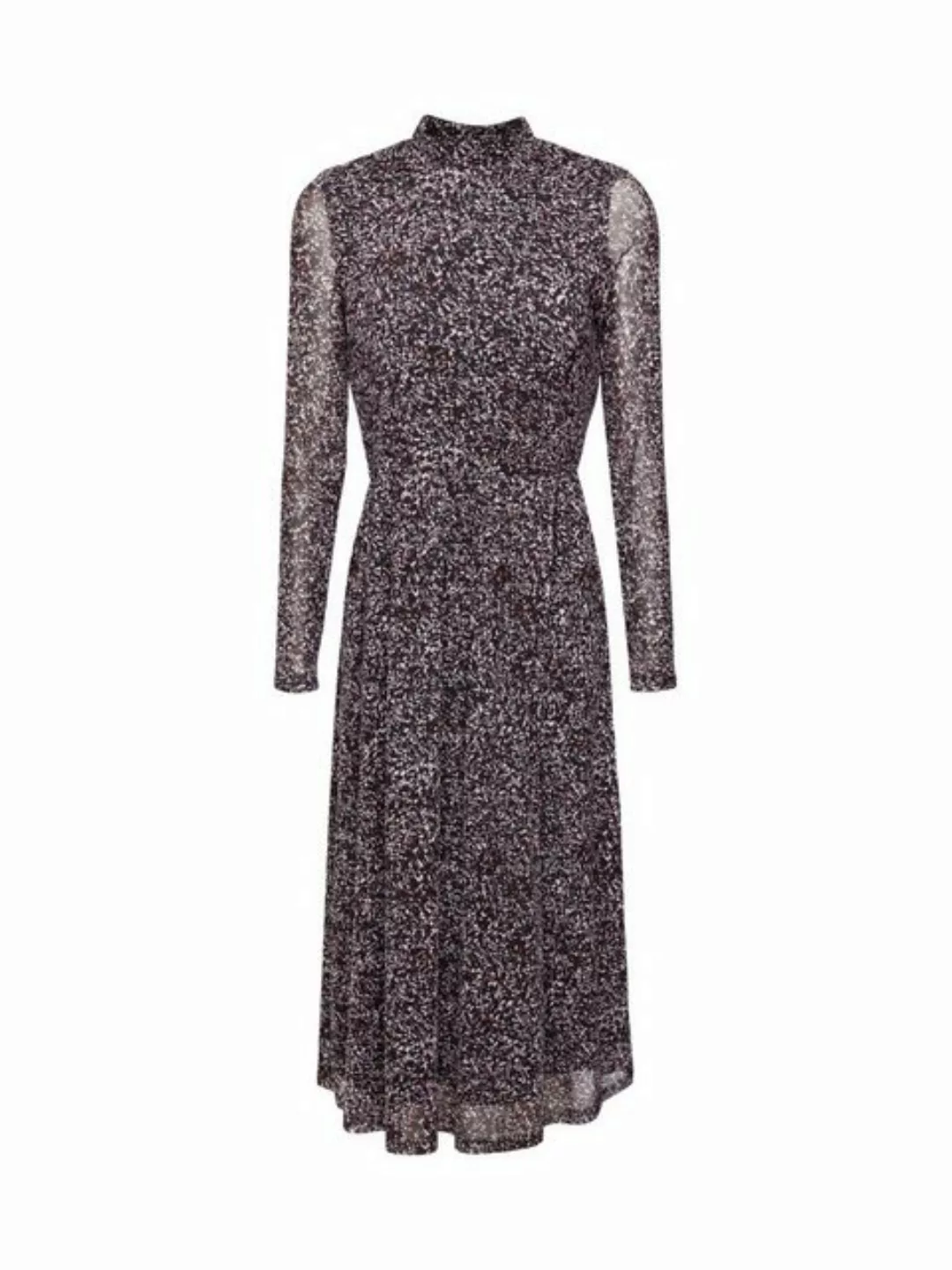 Esprit Collection Midikleid Gemustertes Mesh-Kleid mit Mock-Neck günstig online kaufen