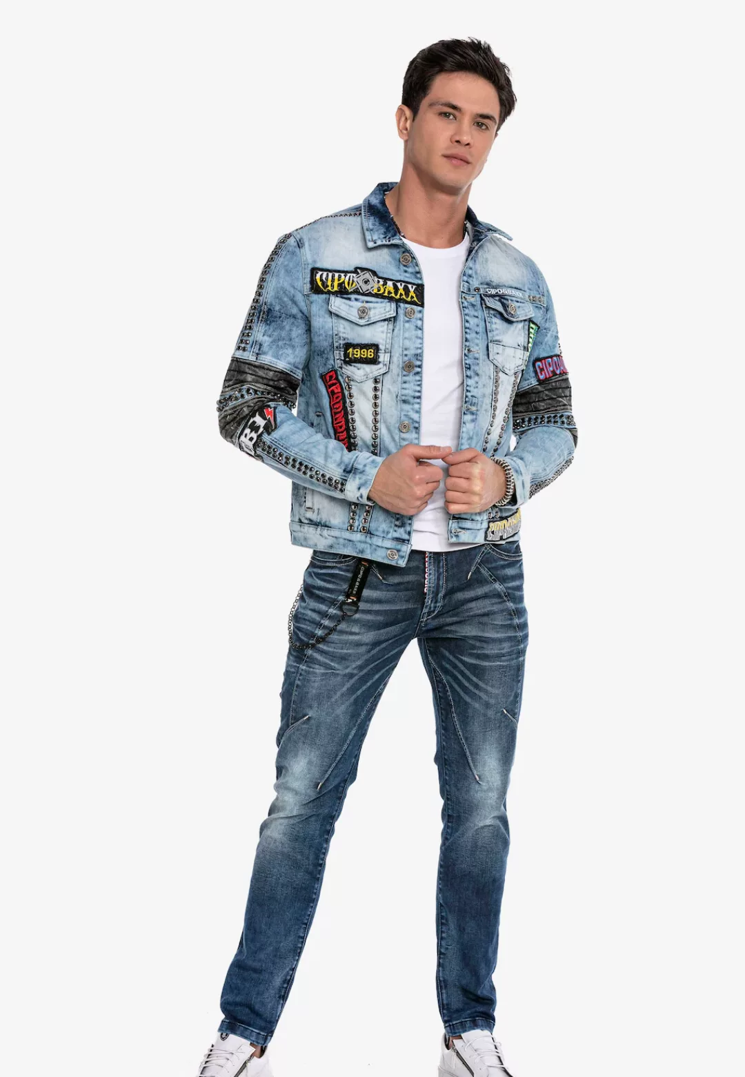 Cipo & Baxx Jeansjacke, in ausgefallener Optik günstig online kaufen