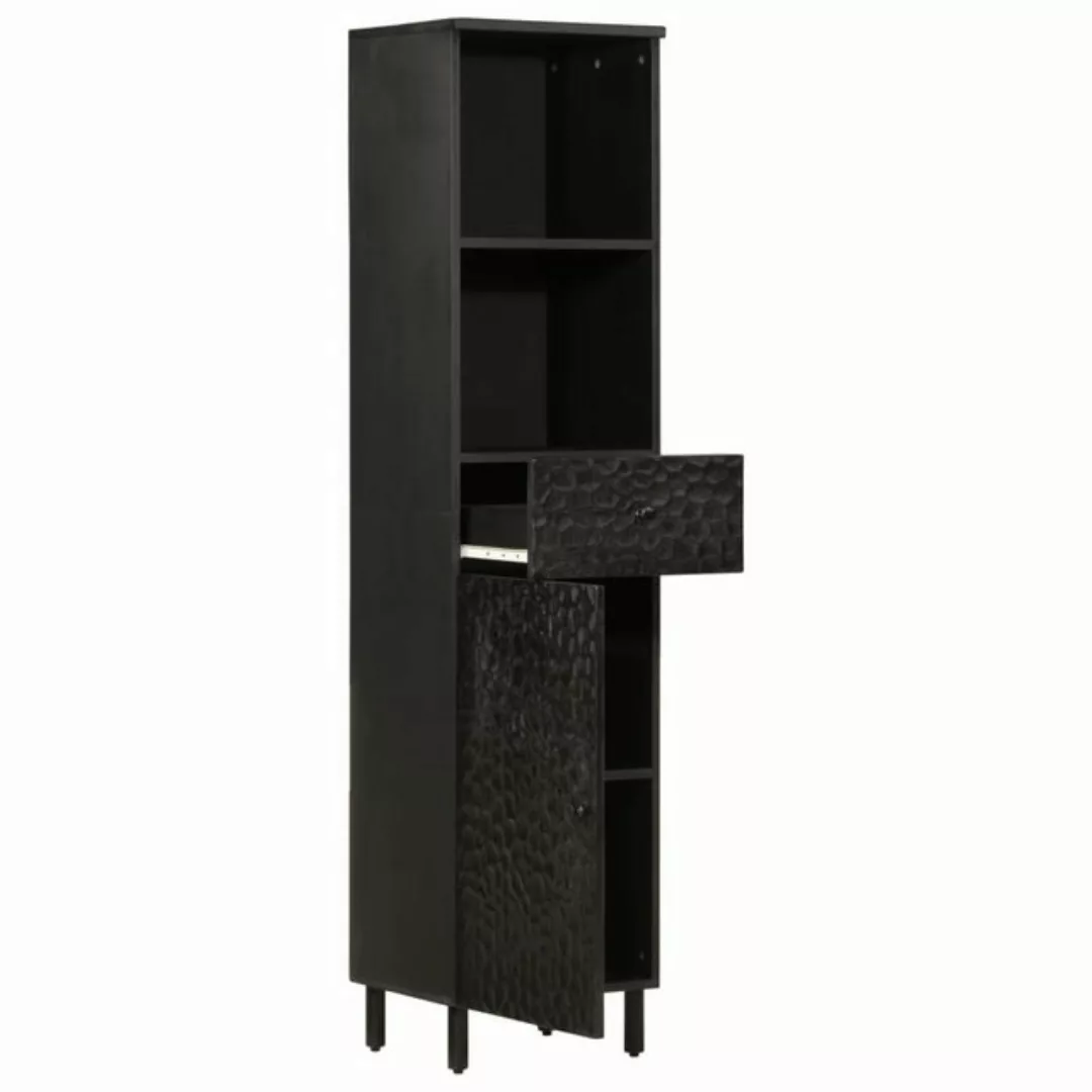 vidaXL Waschbeckenunterschrank Badschrank Schwarz 38x33x160 cm Massivholz ( günstig online kaufen