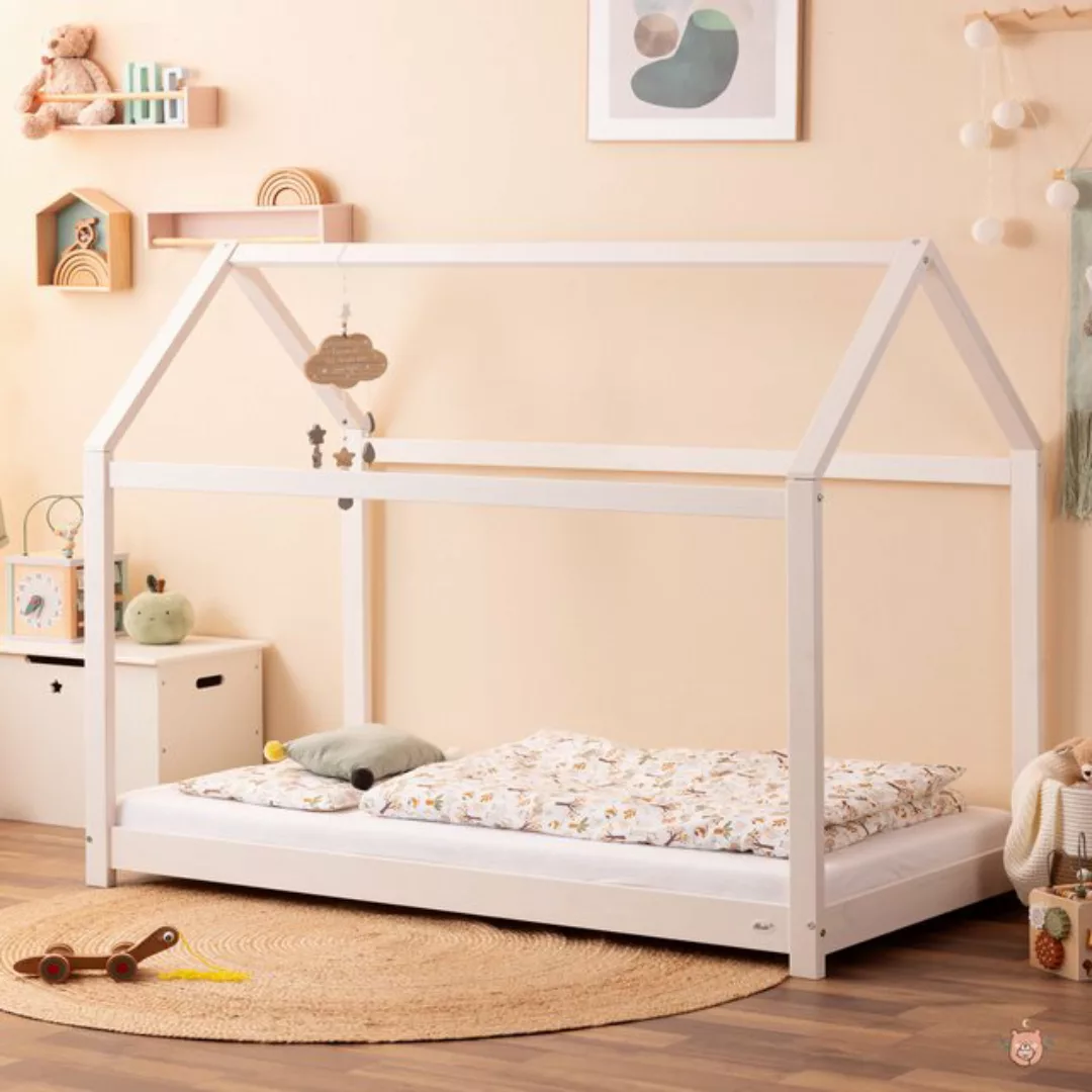 Alcube Hausbett HOLMI, süsses Bodenbett im Hausbett Look, Kinderbett zum tr günstig online kaufen