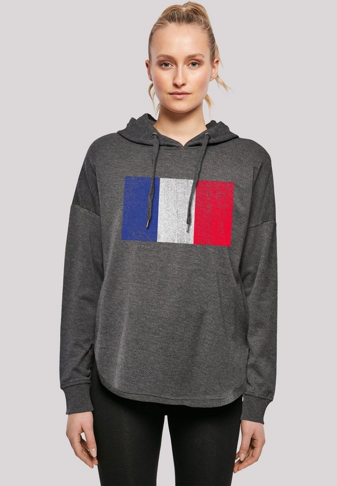 F4NT4STIC Kapuzenpullover France Frankreich Flagge distressed Print günstig online kaufen