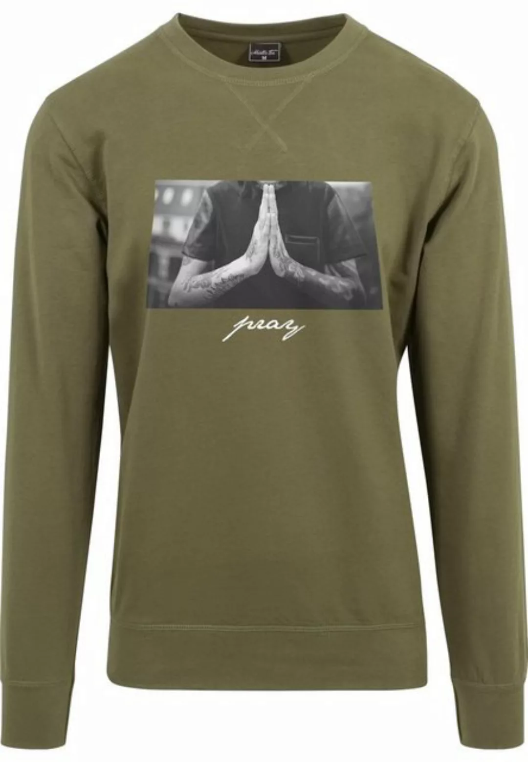 MisterTee Rundhalspullover MisterTee Herren Pray Crewneck (1-tlg) günstig online kaufen