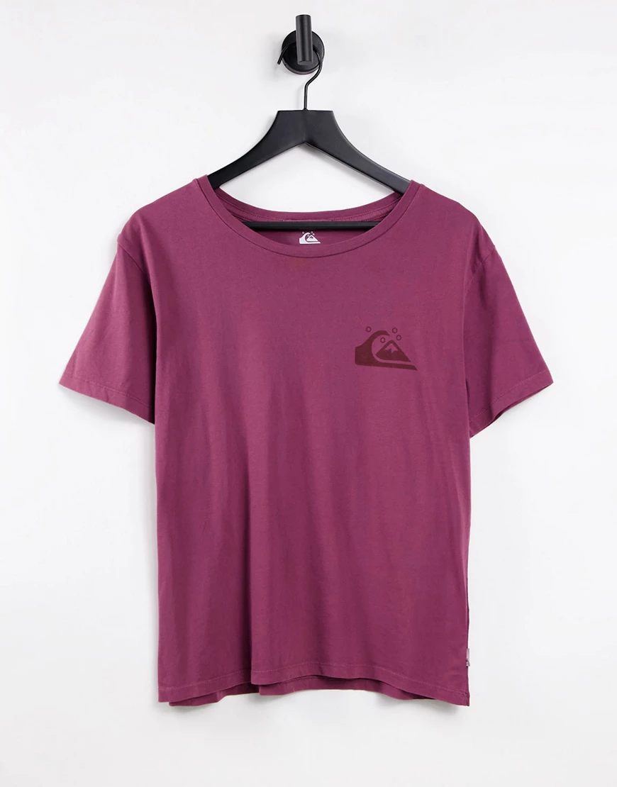 Quicksilver – Klassisches T-Shirt in Brugunderrot günstig online kaufen