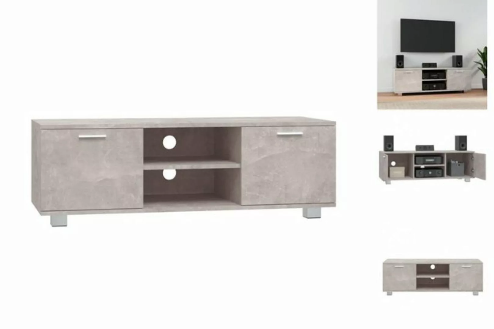 vidaXL TV-Schrank TV Schrank Fernsehschrank Lowboard Regal Sideboard Betong günstig online kaufen