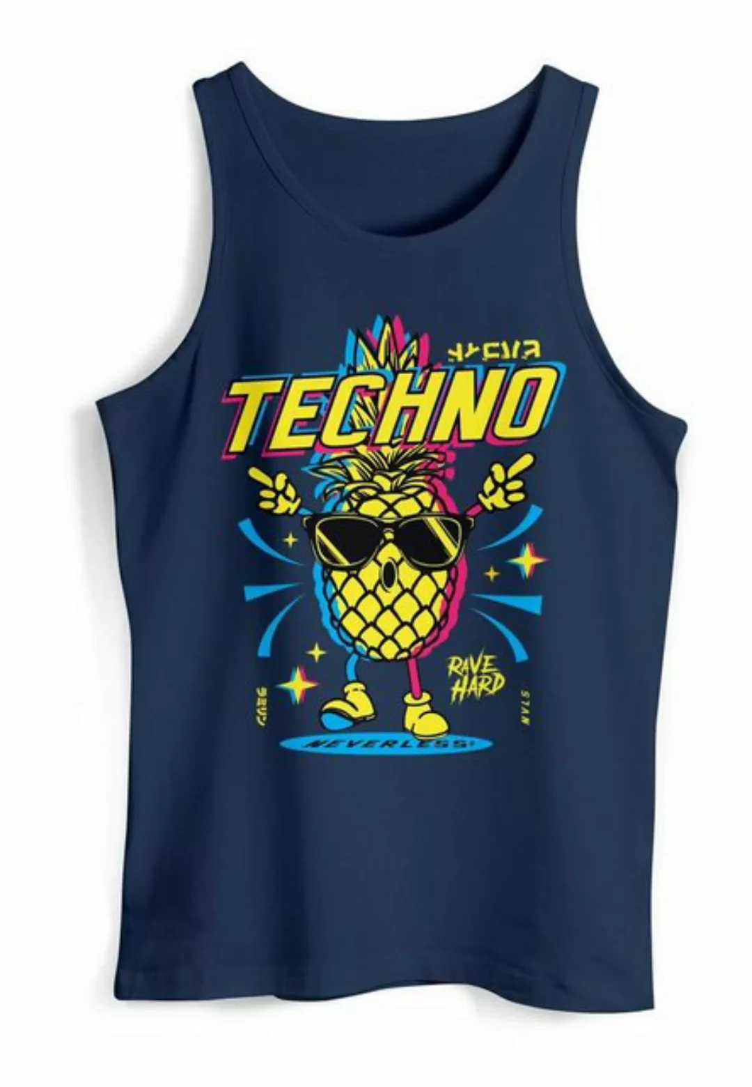 Neverless Tanktop Herren Tank-Top Techno Tanzen Lustig Ananas Rave Party Pr günstig online kaufen