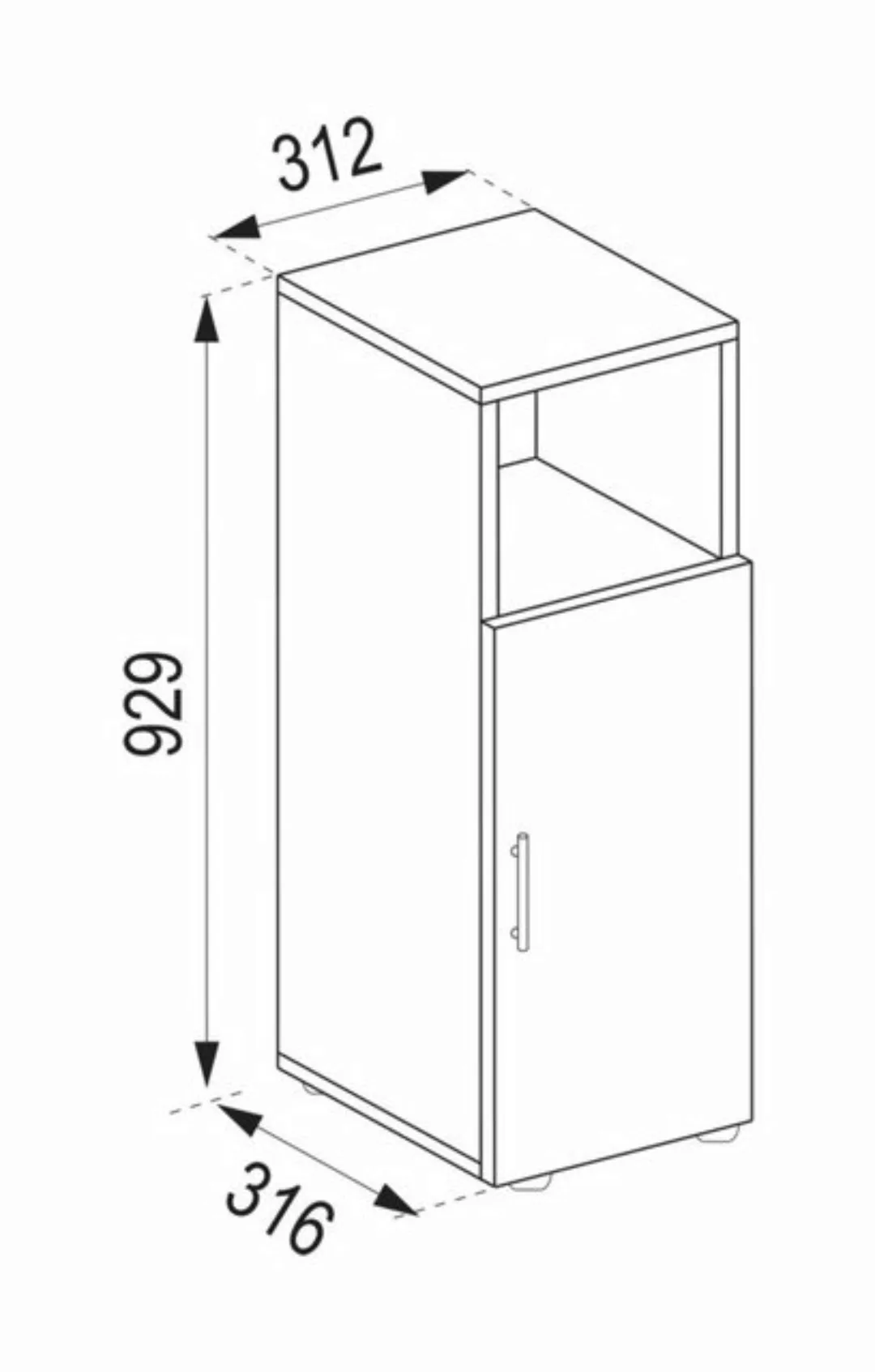 VCM Midischrank Holz Badmöbel Midischrank Badschrank Bad Flandu (1-St) günstig online kaufen