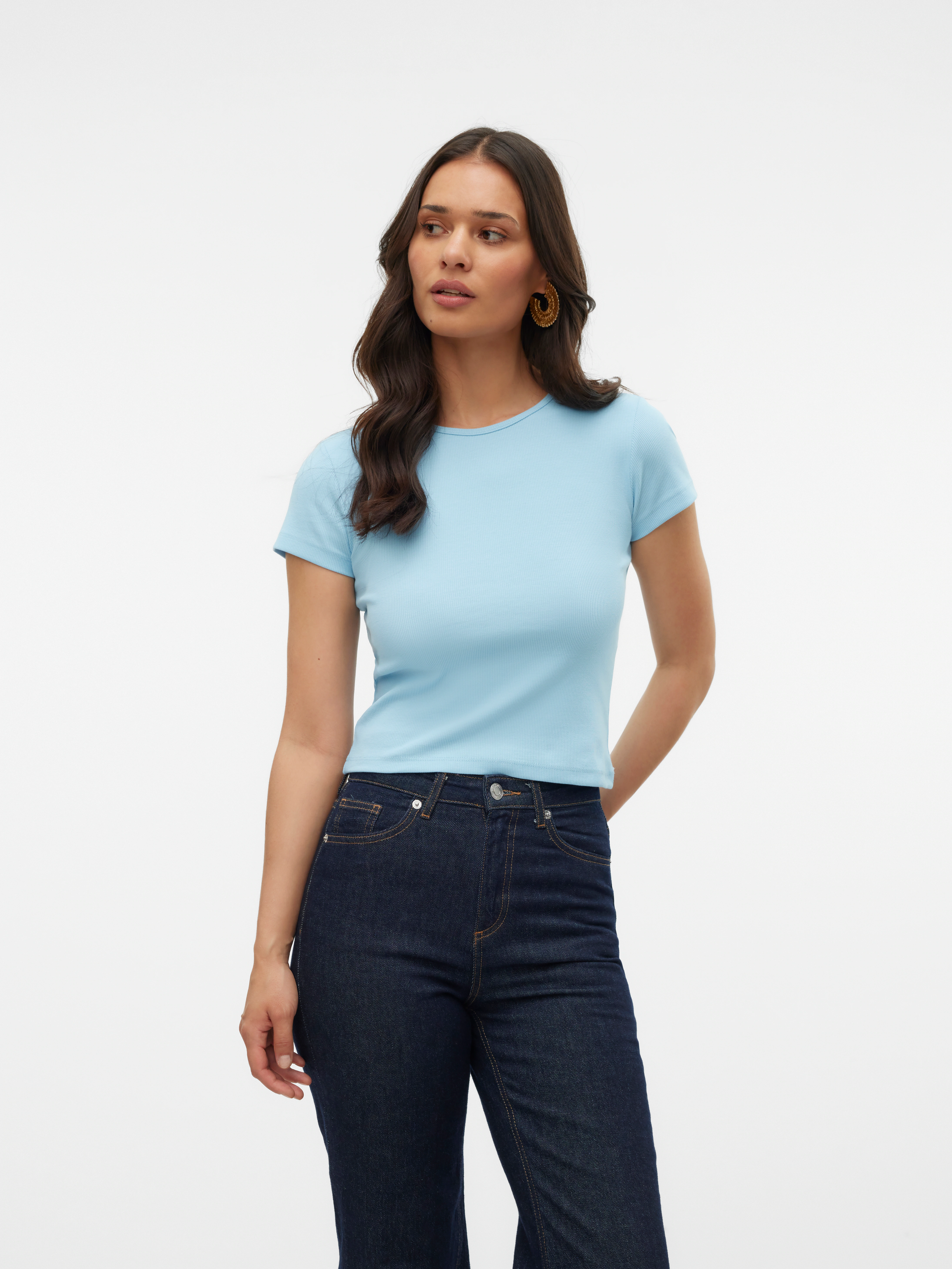 Vero Moda Rundhalsshirt "VMCHLOE SS SHORT TOP JRS NOOS" günstig online kaufen