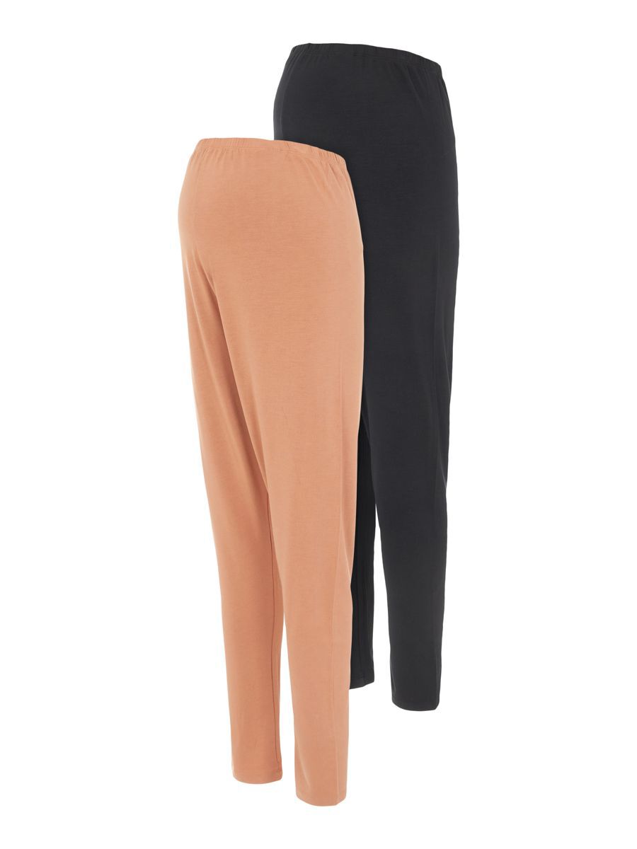 MAMA.LICIOUS Mlcharlie 2er-pack Curve Umstandsleggings Damen Schwarz günstig online kaufen