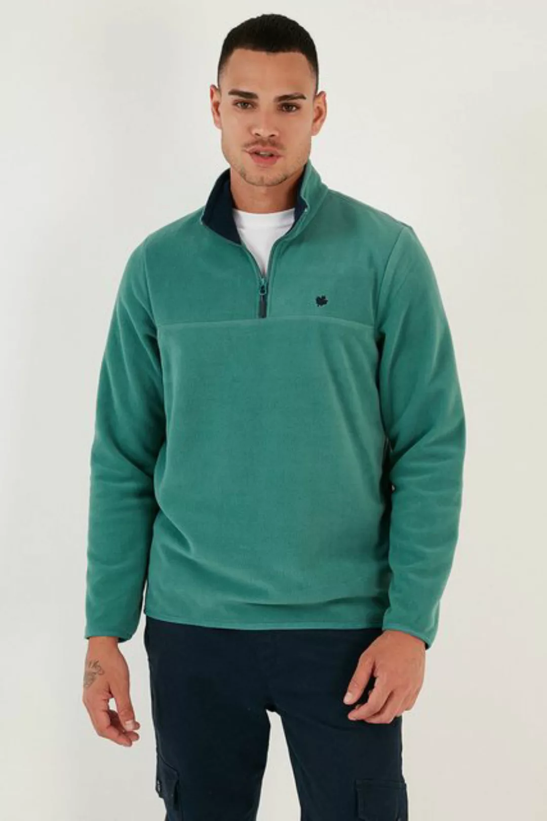 Buratti Fleecepullover Slim Fit günstig online kaufen