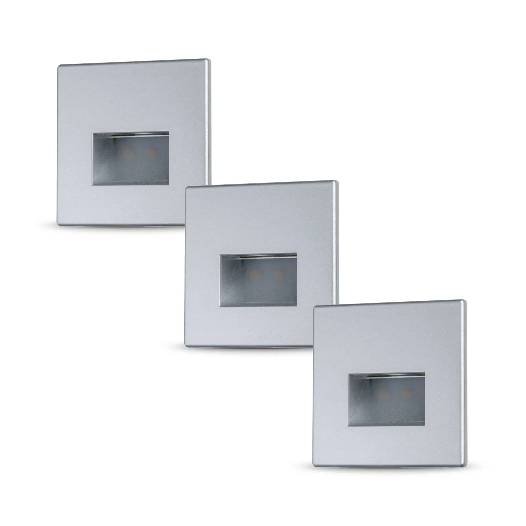 Paulmann "Set LED Wandeinbauleuchte Edge 3er-Set eckig 80x5mm 3x1,2W 3x50lm günstig online kaufen