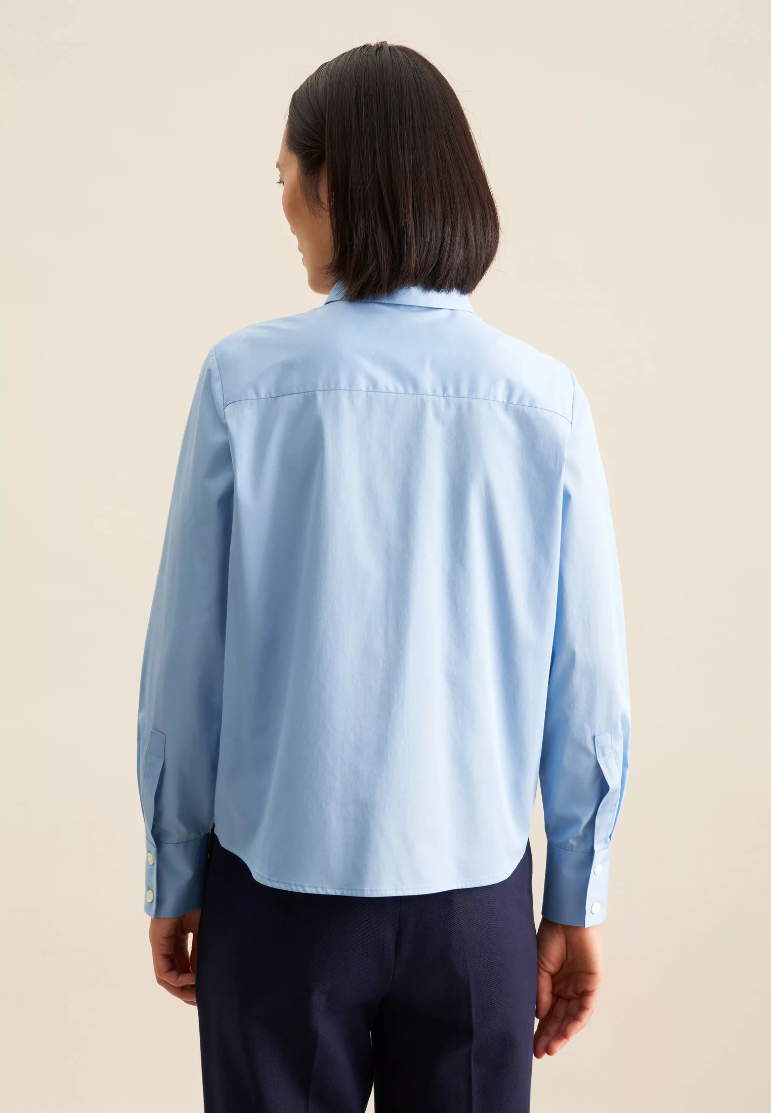 seidensticker Hemdbluse, 1/1 Kragen Uni günstig online kaufen