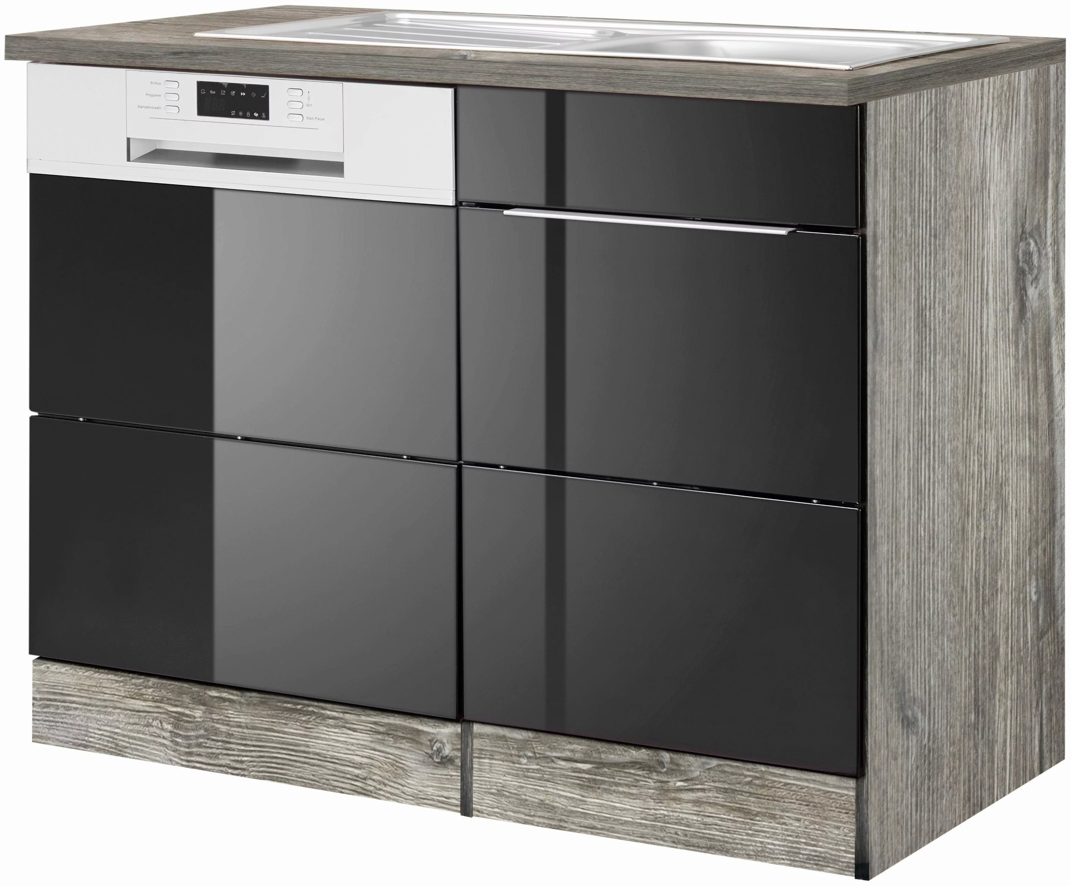 KOCHSTATION Spülenschrank "KS-Brindisi", 110 cm breit, inkl. Möbeltür für G günstig online kaufen