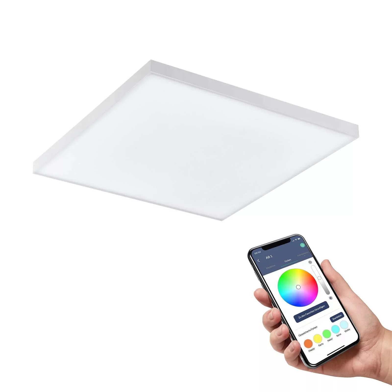 EGLO connect Turcona-Z LED-Deckenlampe 30x30cm günstig online kaufen