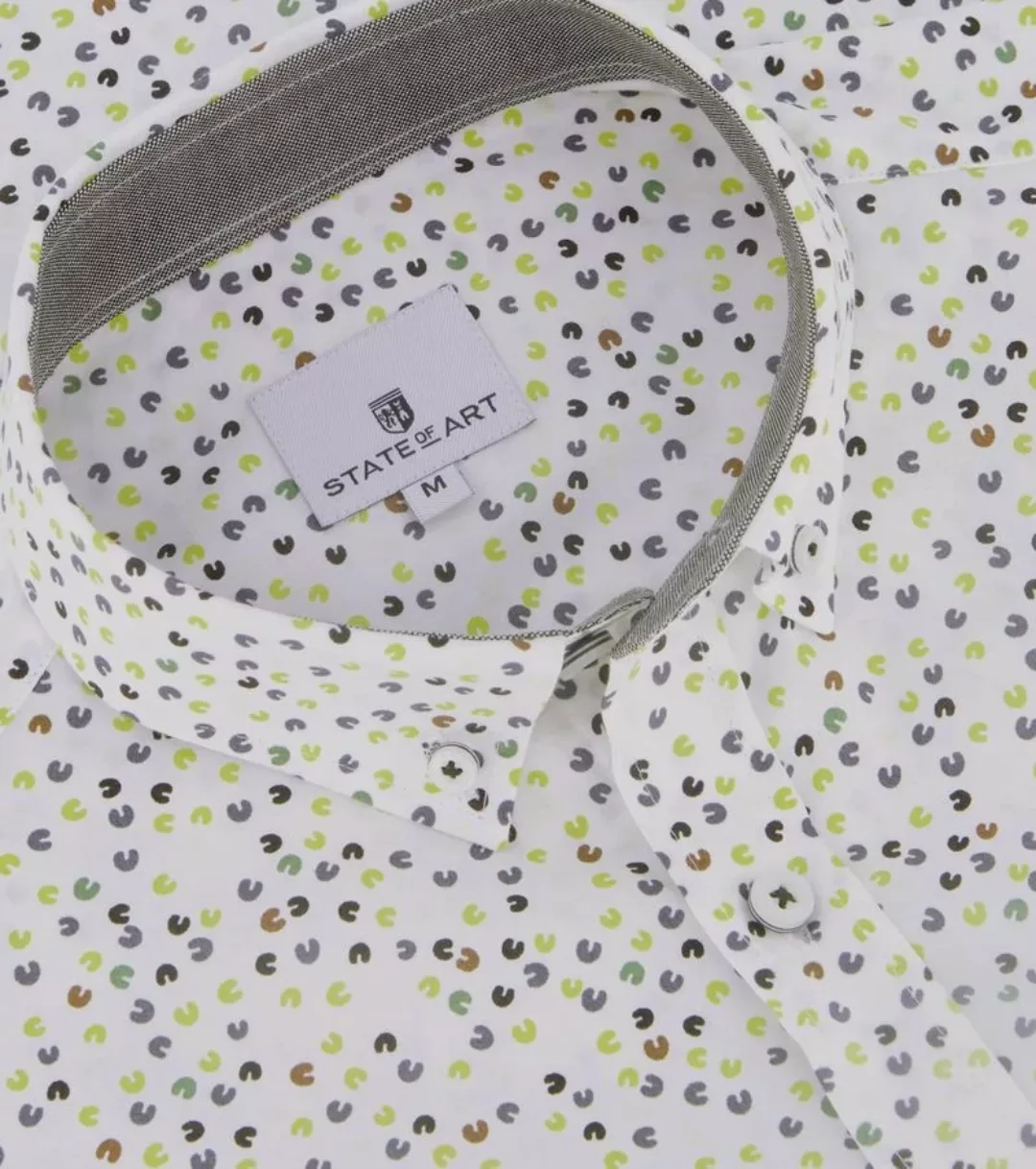 State Of Art Short Sleeve Hemd Druck Grün  - Größe 3XL günstig online kaufen