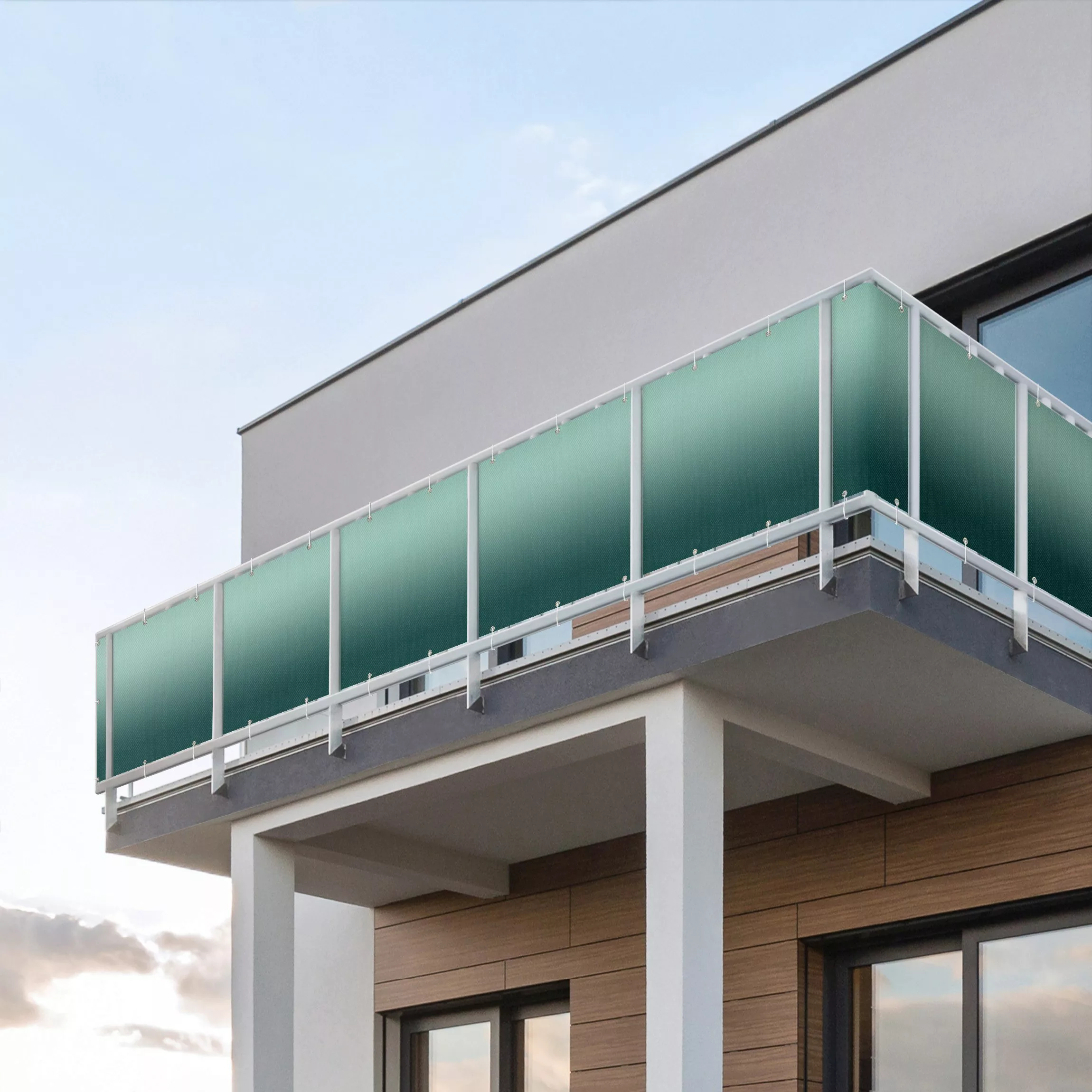 Balkon Sichtschutz Dunkel Grüner Farbverlauf günstig online kaufen