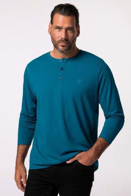 JP1880 T-Shirt JP 1880 Henley Basic Shirt Langarm Knopfleiste günstig online kaufen