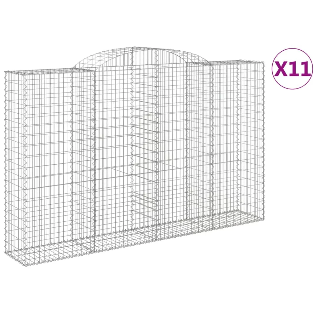 Vidaxl Gabionen Mit Hochbogen 11 Stk 300x50x180/200cm Verzinktes Eisen günstig online kaufen