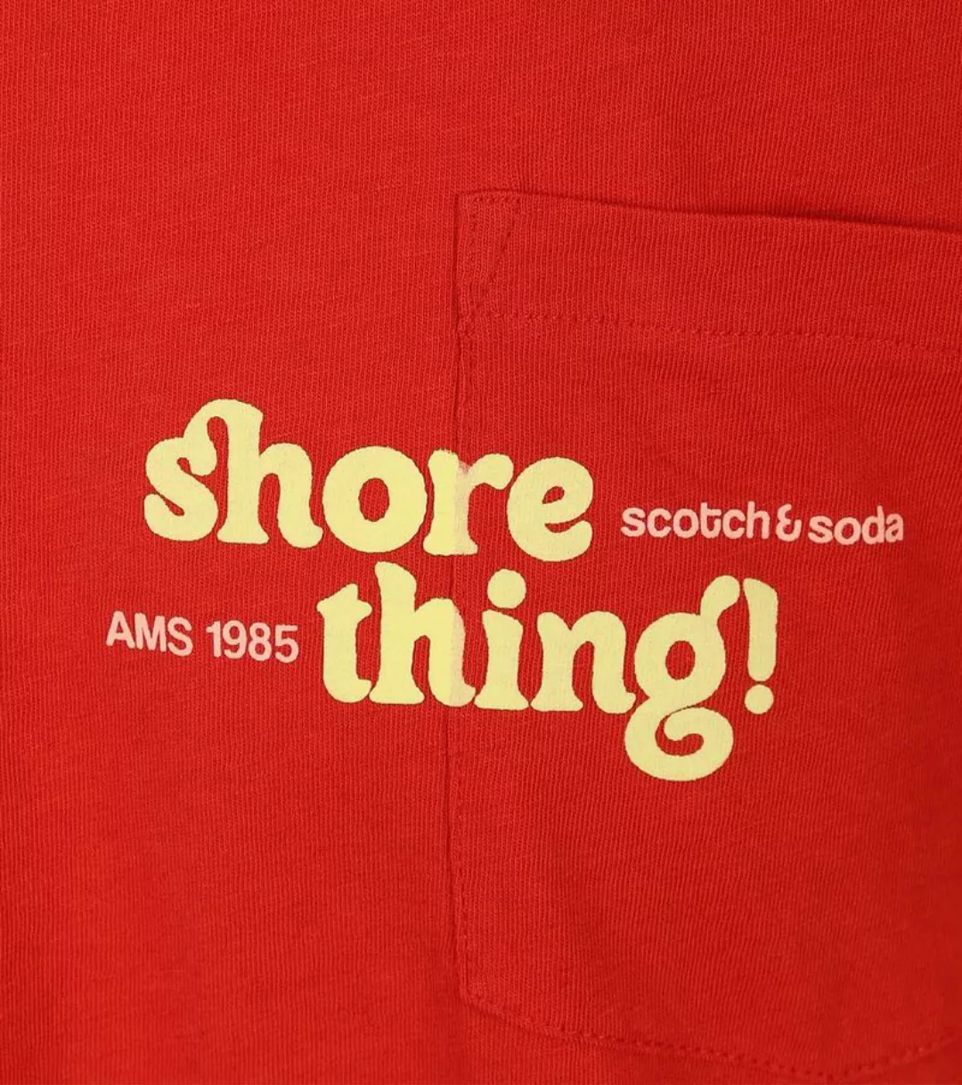 Scotch & Soda T-Shirt Artwork Rot - Größe M günstig online kaufen