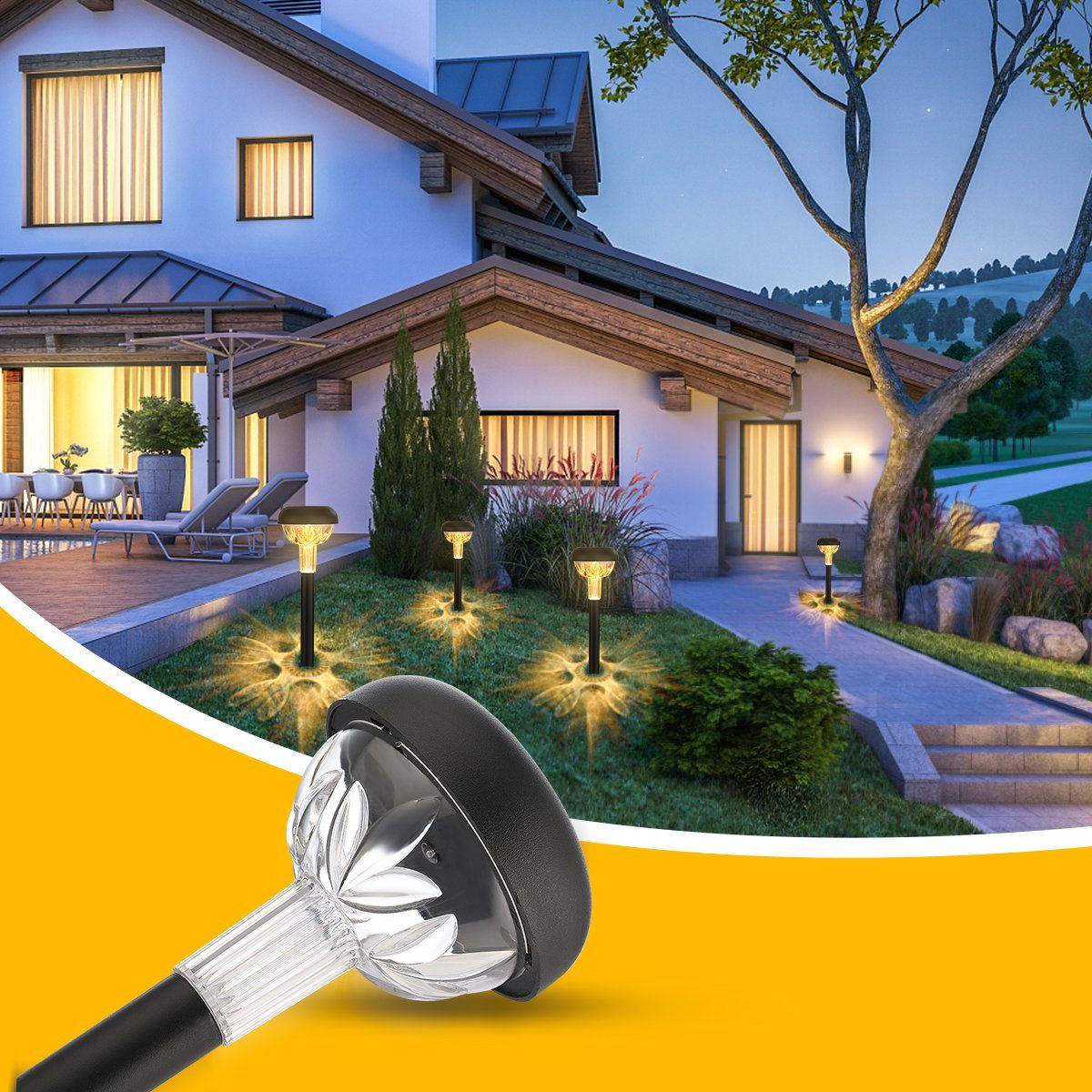 LETGOSPT LED Solarleuchte 6 Stück LED günstig online kaufen