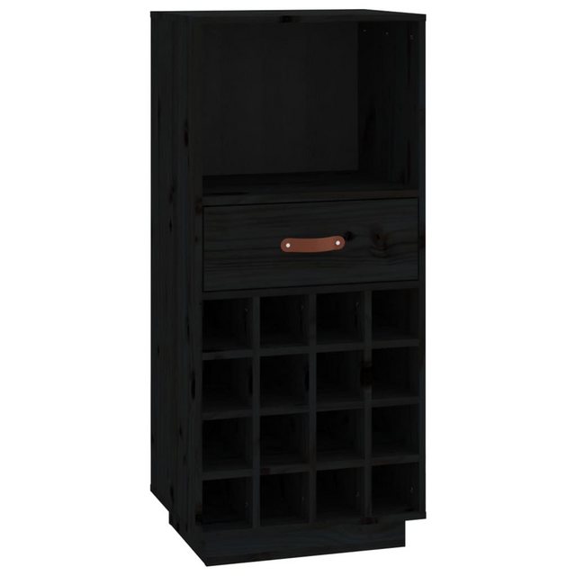 vidaXL Barschrank Weinregal Schwarz 45x34x100 cm Massivholz Kiefer (1-St) günstig online kaufen