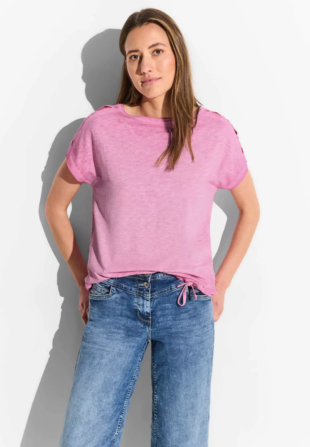 Cecil T-Shirt, mit Knotendetail günstig online kaufen