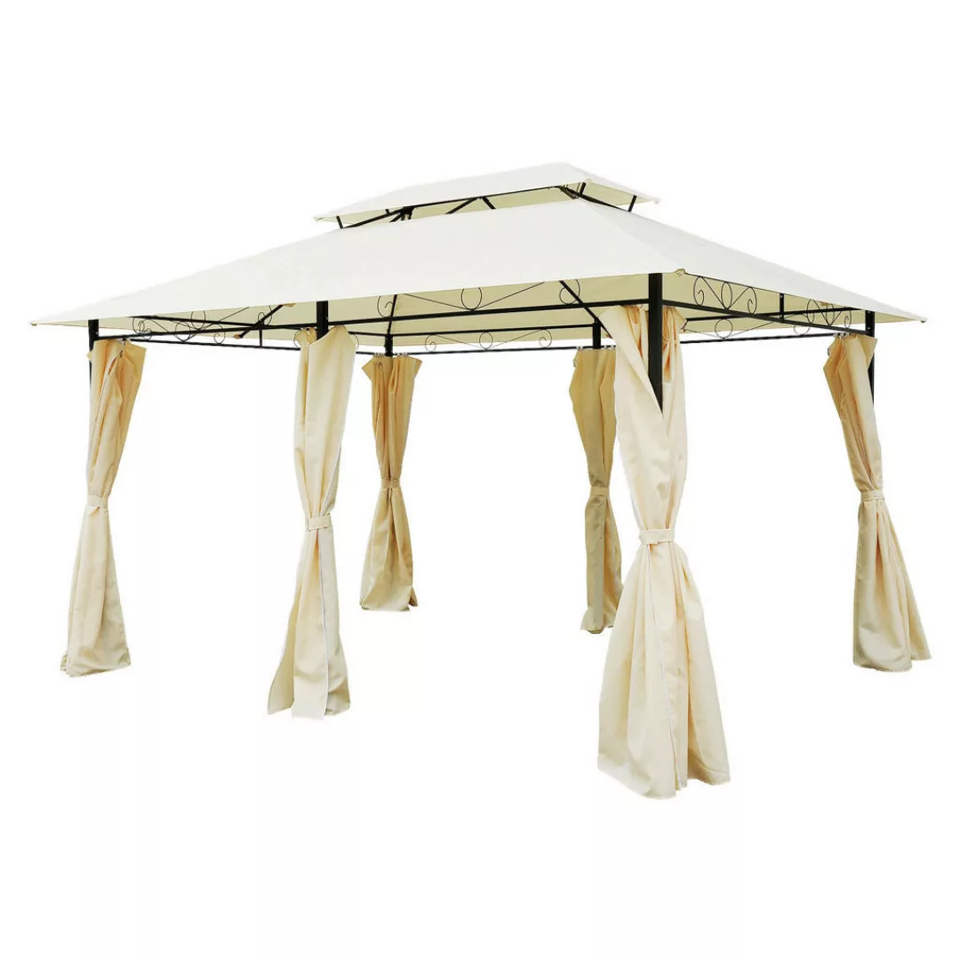 Outsunny Gartenpavillon creme Stahl B/H/L: ca. 300x265x400 cm günstig online kaufen