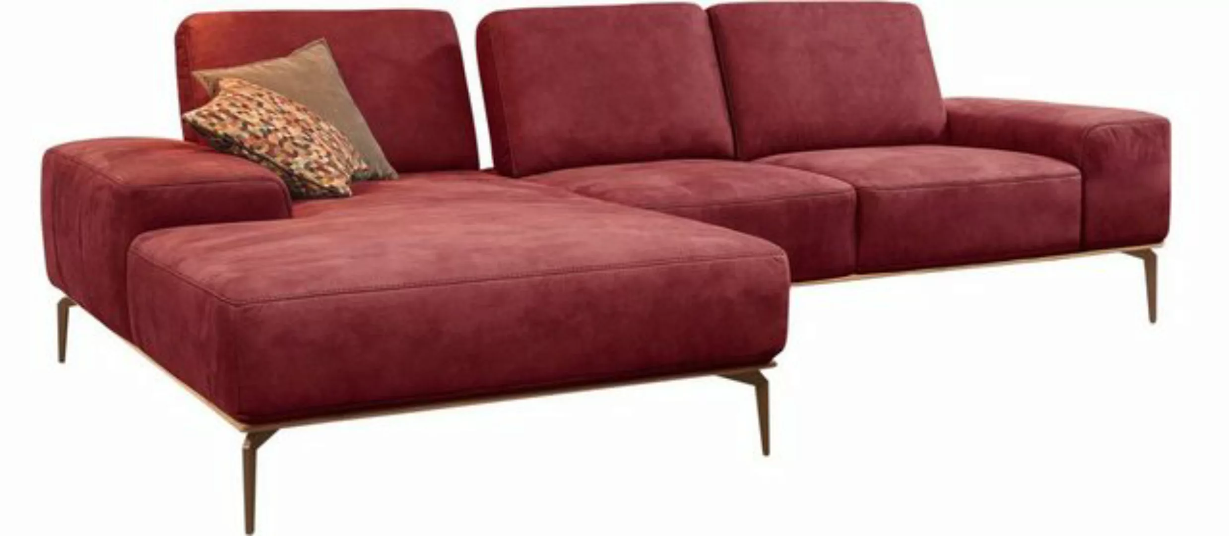 W.SCHILLIG Ecksofa run, mit Holzsockel, Füße in Bronze pulverbeschichtet, B günstig online kaufen