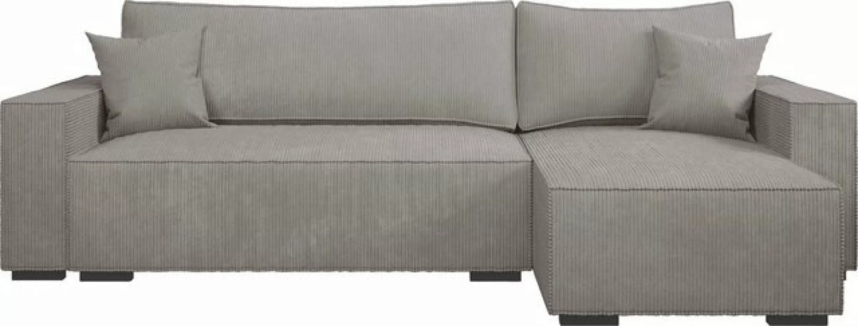 INOSIGN Ecksofa Winton Cordsofa / Schlafsofa 253 cm, Cord, Recamiere wechse günstig online kaufen